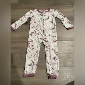 Kyte Baby Zippered Romper in Dusty Rose Tie Dye